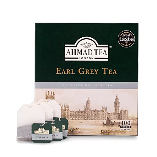 Ahmad Tea Earl Grey - Te negro - 100 Bolsitas á 2 gramos, 1 paquete