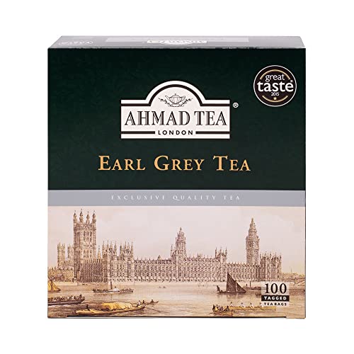 Ahmad Tea Earl Grey - Te negro - 100 Bolsitas á 2 gramos, 1 paquete
