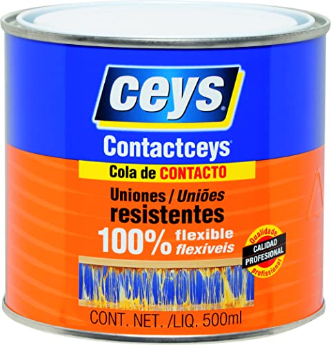 Ceys - Cola de contacto - Uniones resistentes - 100% flexible - 500 ml