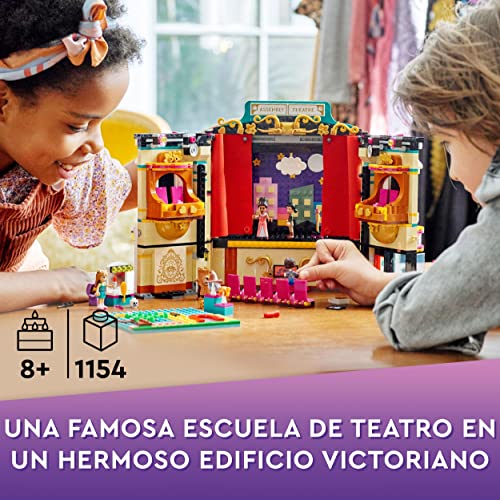 LEGO, 41714 Friends Escuela de Teatro de Andrea, Casa de Muñecas Creativa, Accesorios, Reyes Magos Niñas y Niños de 8 Años o Más, Multicolor